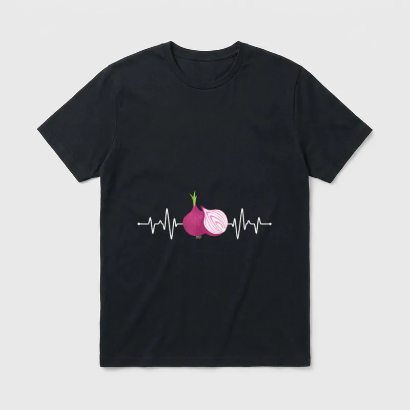Lustige Zwiebel-Herzschlag-Illustration T-Shirt – Klassisches T-Shirt in Schwarz
