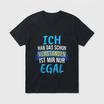 Desinteressiert Humor T-Shirt – Klassisches T-Shirt in Schwarz