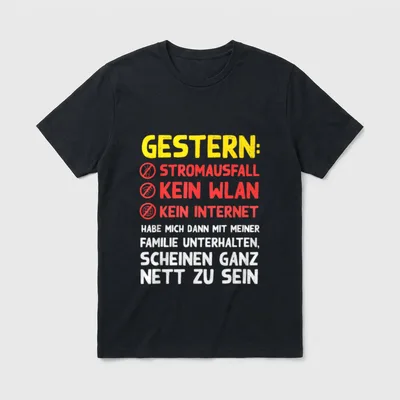 Sarkusmus Spruch Schwarzer Humor T-Shirt – Klassisches T-Shirt in Schwarz