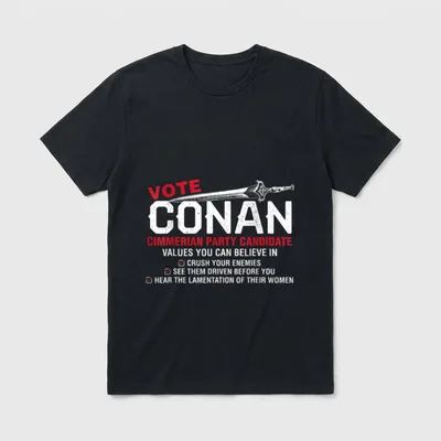 Original Conan-Fans Humor-Fans Erwachsene T-Shirt – Klassisches T-Shirt in Schwarz