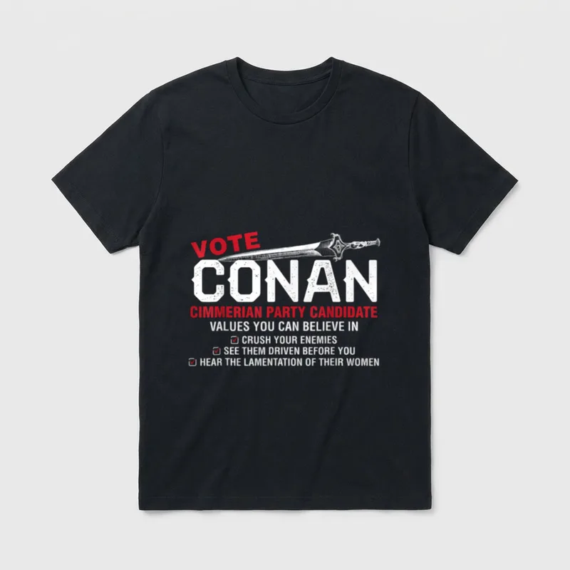 Original Conan-Fans Humor-Fans Erwachsene T-Shirt – Klassisches T-Shirt in Schwarz