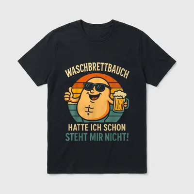 Waschbrettbauch hatte T-Shirt – Klassisches T-Shirt in Schwarz