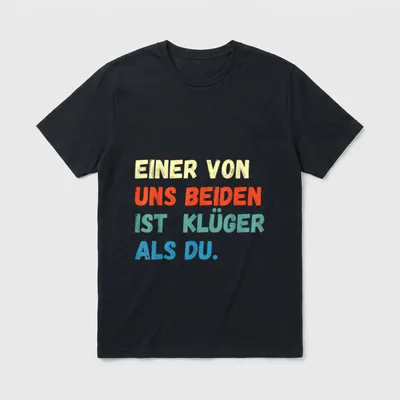 Klugscheißer Spruch T-Shirt – Klassisches T-Shirt in Schwarz