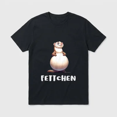 Frettchen Fettchen mit dicken T-Shirt – Klassisches T-Shirt in Schwarz