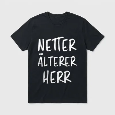 Netter Älterer Herr Witzige T-Shirt – Klassisches T-Shirt in Schwarz