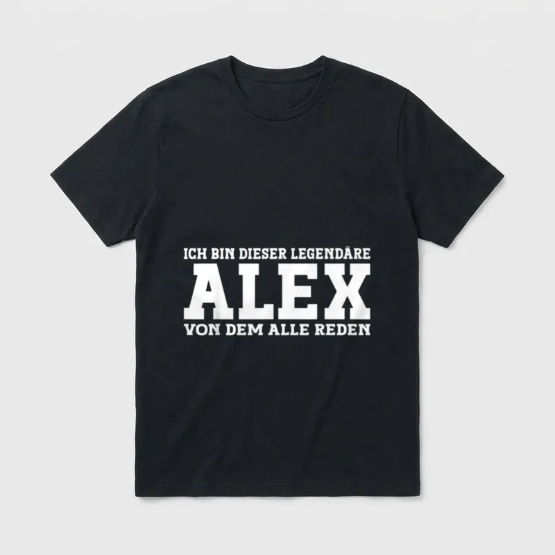 Alex Lustiges Vorname Namen T-Shirt – Klassisches T-Shirt in Schwarz