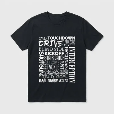Cool American Football Touchdown T-Shirt – Klassisches T-Shirt in Schwarz