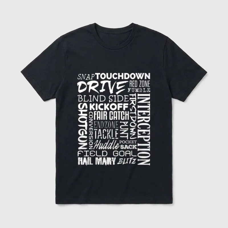 Cool American Football Touchdown T-Shirt – Klassisches T-Shirt in Schwarz