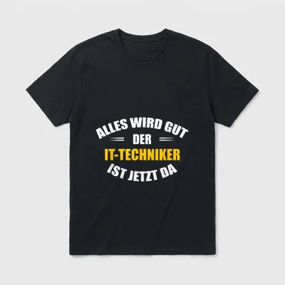 Shop für IT-Techniker Schwarz T-Shirt – Klassisches T-Shirt in Schwarz