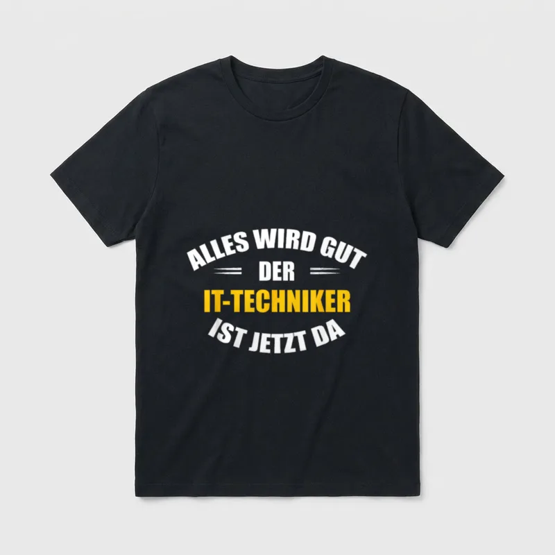 Shop für IT-Techniker Schwarz T-Shirt – Klassisches T-Shirt in Schwarz