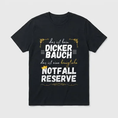 Kein Dicker Bauch Lustiger T-Shirt – Klassisches T-Shirt in Schwarz