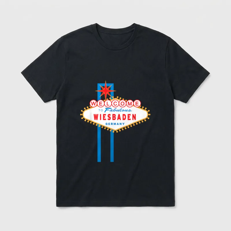 Stadt Wiesbaden Wiesbadener Souvenir T-Shirt – Klassisches T-Shirt in Schwarz