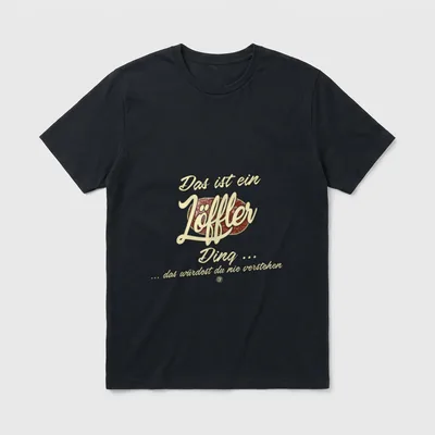 Das ist ein Löffler T-Shirt – „Das ist ein Löffler Ding ... das würdest du nie verstehen“ – Klassisches T-Shirt in Schwarz