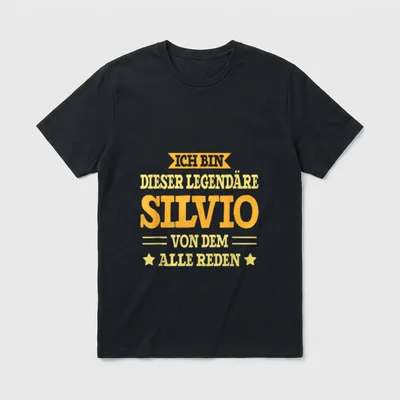 Silvio Lustiges Vorname Namen T-Shirt – Klassisches T-Shirt in Schwarz