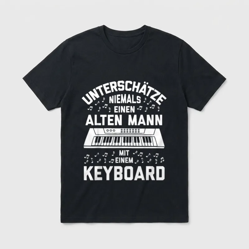 Keyboard Synthesizer Keyboarder Alter T-Shirt – Klassisches T-Shirt in Schwarz