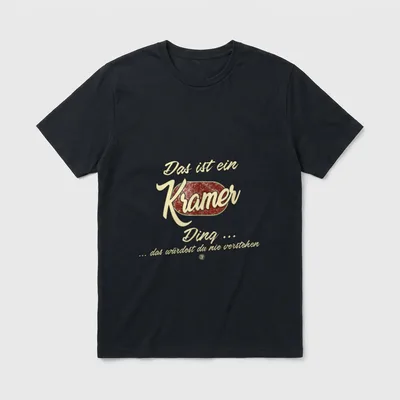 Das ist ein Kramer T-Shirt – Klassisches T-Shirt in Schwarz