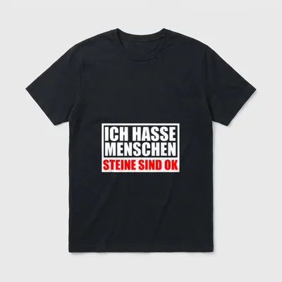 Ich hasse Menschen Ich T-Shirt – Klassisches T-Shirt in Schwarz