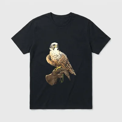 Witzige Falke mit Falkner T-Shirt – Klassisches T-Shirt in Schwarz