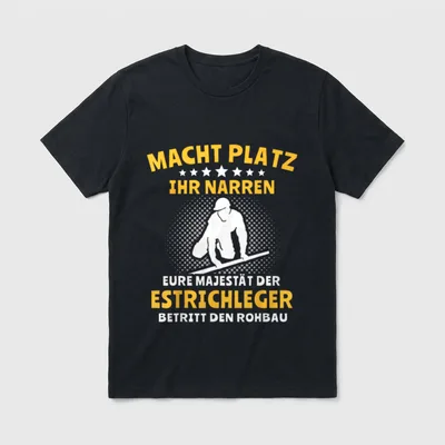 Estrich Spruch Bodenleger Spruch T-Shirt – Klassisches T-Shirt in Schwarz