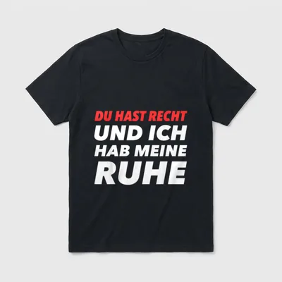 Streitgespräch Spruch T-Shirt – Klassisches T-Shirt in Schwarz