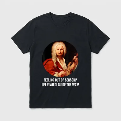 Vivaldi Spruch Komponist Klassik T-Shirt – Klassisches T-Shirt in Schwarz