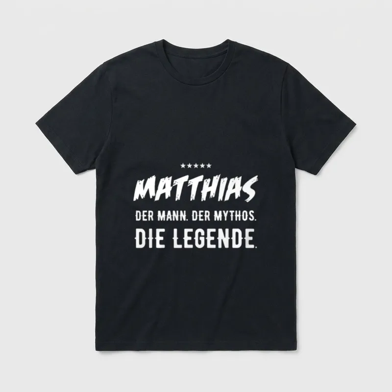 Matthias lustige Geschenk-Idee T-Shirt – Klassisches T-Shirt in Schwarz
