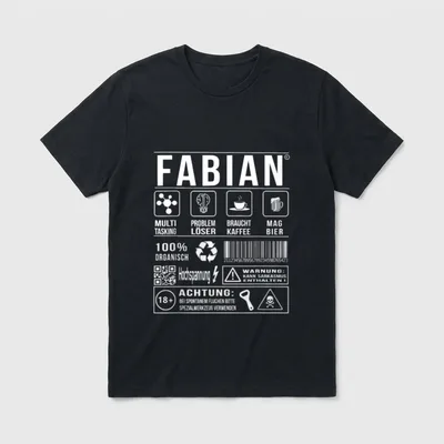 Vorname Fabian Lustiger Spruch T-Shirt – Klassisches T-Shirt in Schwarz