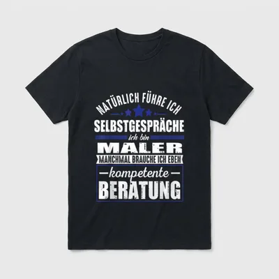 Lustiger Spruch Maler Kompetente T-Shirt – Klassisches T-Shirt in Schwarz