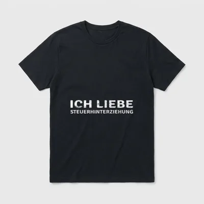 Ich liebe Steuerhinterziehung lustiges T-Shirt – Klassisches T-Shirt in Schwarz
