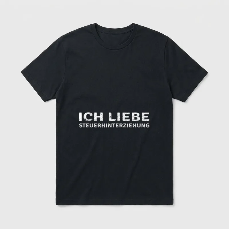 Ich liebe Steuerhinterziehung lustiges T-Shirt – Klassisches T-Shirt in Schwarz