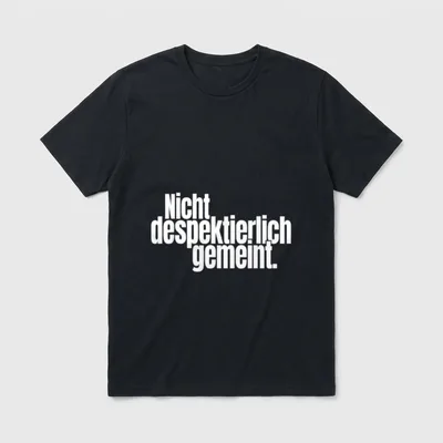 Nicht Despektierlich Gemeint Lustige T-Shirt – Klassisches T-Shirt in Schwarz