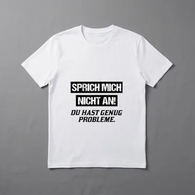 Sprich mich nicht an! Lustige Sprüche T-Shirt – Sprich mich nicht an! Du hast genug Probleme – Klassisches T-Shirt in Schwarz