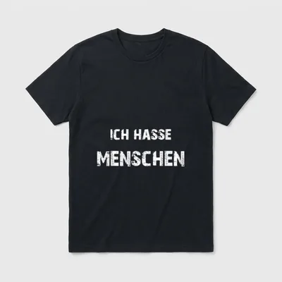 Ich Hasse Menschen Spaß T-Shirt – Klassisches T-Shirt in Schwarz