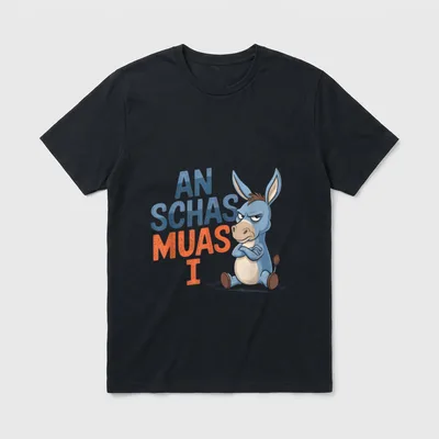 An Schas muas I T-Shirt – Klassisches T-Shirt in Schwarz