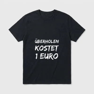 Overtake Kostet Marathon Halbmarathon T-Shirt – Klassisches T-Shirt in Schwarz