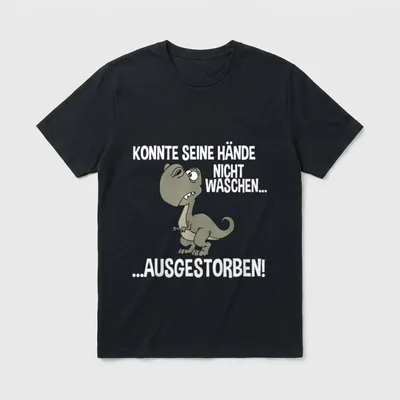 Lustiges Konnte seine Hände T-Shirt – Klassisches T-Shirt in Schwarz