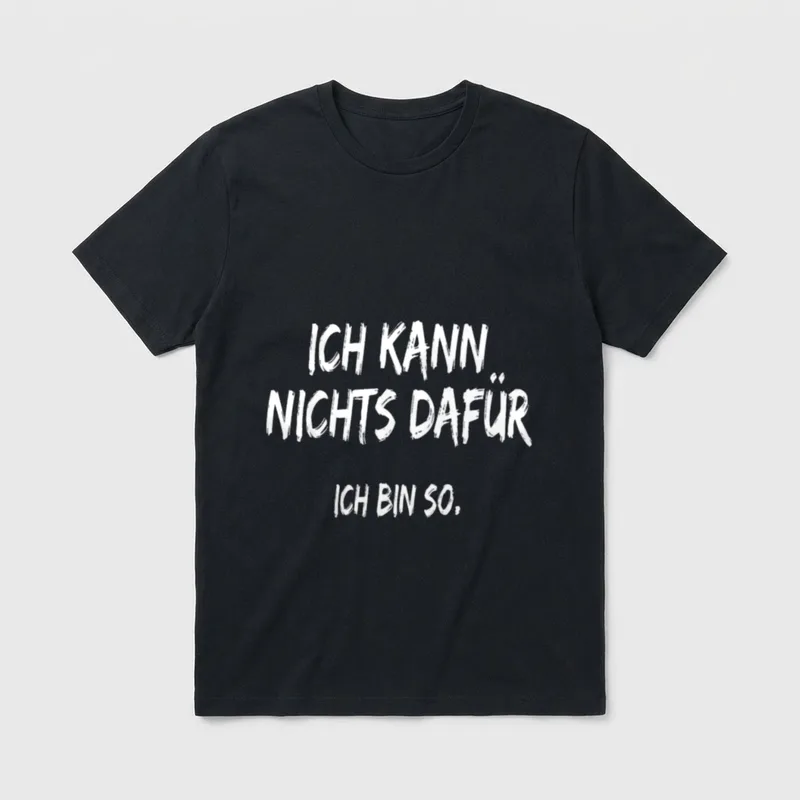Ich Kann Nichts Dafür Lustige Sprüche T-Shirt – Klassisches T-Shirt in Schwarz