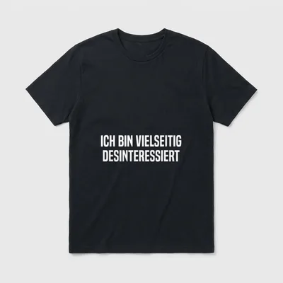 Ich Bin Vielseitig Desinteressiert T-Shirt – Klassisches T-Shirt in Schwarz