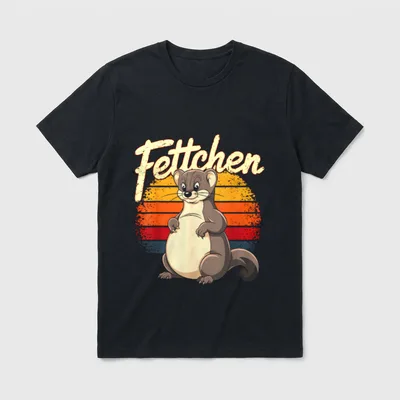 Fettchen Lustiges Fettchen Frettchen Lustige Sprüche T-Shirt – Klassisches T-Shirt in Schwarz