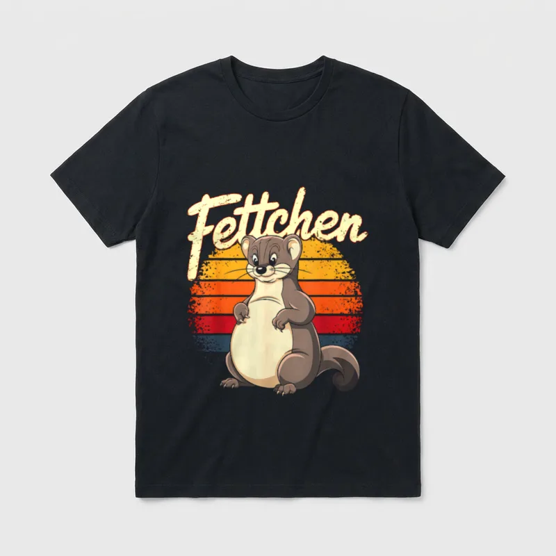 Fettchen Lustiges Fettchen Frettchen Lustige Sprüche T-Shirt – Klassisches T-Shirt in Schwarz