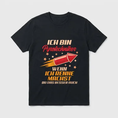 Ich Bin Pyrotechniker Lustiger T-Shirt – Klassisches T-Shirt in Schwarz