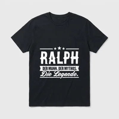 Ralph Name Lustiger Spruch T-Shirt – Klassisches T-Shirt in Schwarz