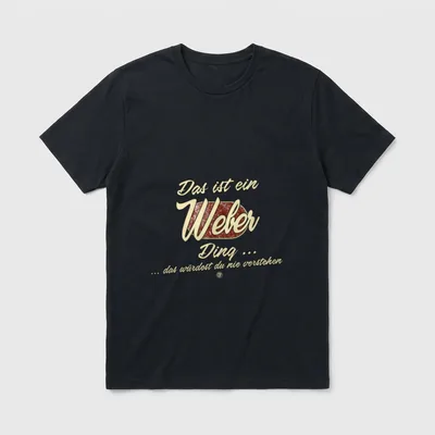 Das ist ein Weber T-Shirt – Klassisches T-Shirt in Schwarz
