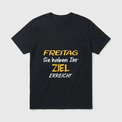 Freitag Sie haben Ihr T-Shirt – Klassisches T-Shirt in Schwarz