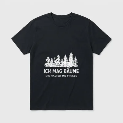 Spruch Ich mag Bäume T-Shirt – Klassisches T-Shirt in Schwarz