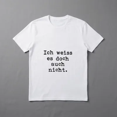 Ich weiss es doch T-Shirt – Klassisches T-Shirt in Schwarz