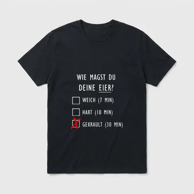 Wie magst du deine T-Shirt – Klassisches T-Shirt in Schwarz