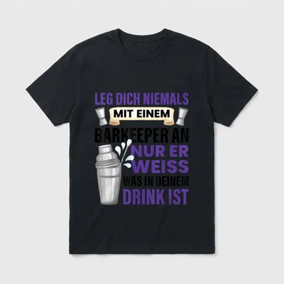 Barkeeper Spruch Barmann Getränkemischer T-Shirt – Klassisches T-Shirt in Schwarz