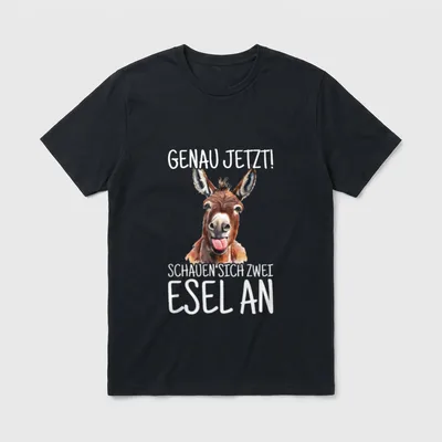 Genau Jetzt Schauen Sich T-Shirt – Klassisches T-Shirt in Schwarz
