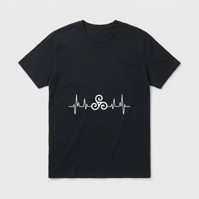 bretonisches Herzschlag bretonisch witzig T-Shirt – Klassisches T-Shirt in Schwarz